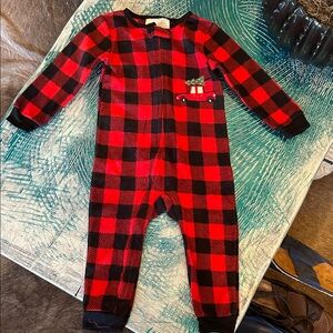 Koala Kids Red and Black Plaid One Piece